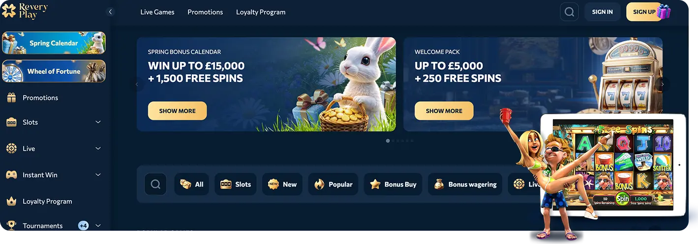 ReveryPlay gaming platform in the UK